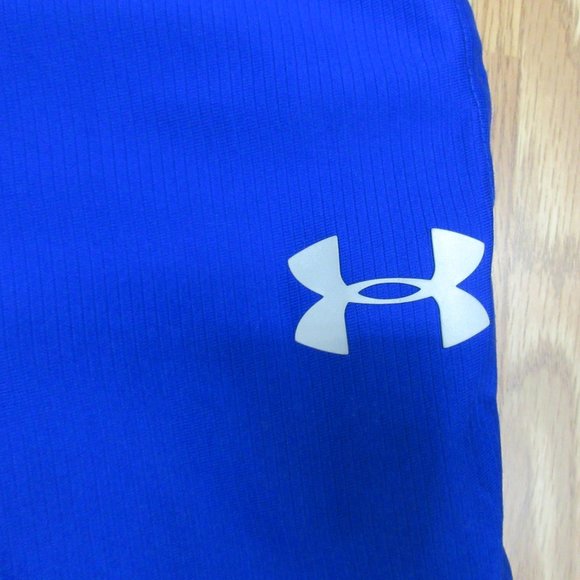 UNDER ARMOUR LOOSE FIT SHORTS POLYESTER BLUE, YELLOW & GRAY MEDIUM, M - Picture 3 of 5